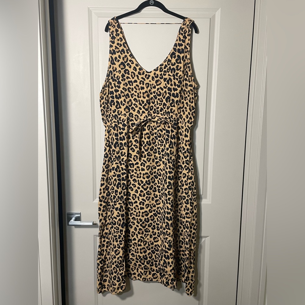 Treasure & Bond Leopard MIDI Dress Size XL